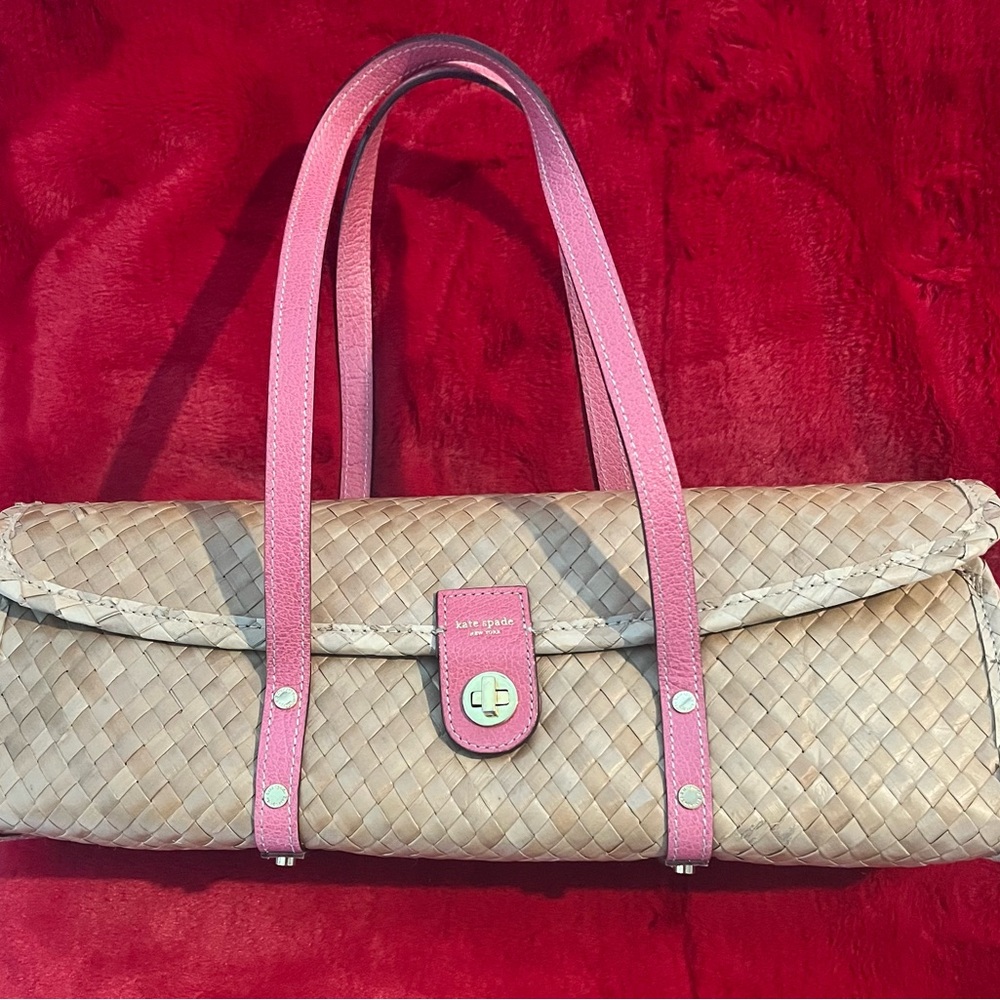 Kate Spade Straw Hostess Gift Wine Woven bag